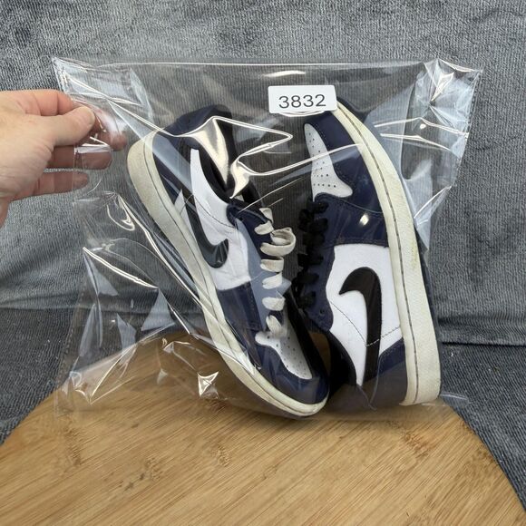 Nike Air Jordan 1 Low Golf Shoes Teens Size 4 Blue White Sneakers DD9315-104 main image 4